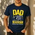 Dad Of A Childhood Cancer Warrior Childhood Cancer Awareness Men's Casual T-Shirt Navy