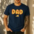 Dad Daddy Matching Birthday Squad Crew Pizza Family Men's Casual T-Shirt Navy