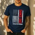 Dad Dance She Get It From Me Proud Dancer Dad USA Flag Men Men's Casual T-Shirt Navy