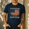 Dad From Daughter Awesome Like My Daughters Men's Casual T-Shirt Navy