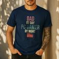 Dad By Day PC Gamer By Night For Gaming Dads Men's Casual T-Shirt Navy