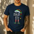 The Dad Elf Shirt Matching Family Dad Christmas Elf Men's Casual T-Shirt Navy