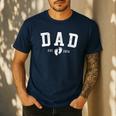 Dad Est 2026 Baby Feet First Time Daddy Men's Casual T-Shirt Navy