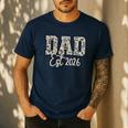 Dad Est 2026 Camo Old School Men Father's Day Dada Men's Casual T-Shirt Navy