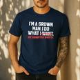 Dad Father I'm A Grown Man I Do What My Daughter Wants Men's Casual T-Shirt Navy