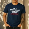 Dad Father I'm A Grown Man I Do What My Kids Want Men's Casual T-Shirt Navy