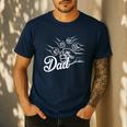 Dad Of Four Toddler Kids Fathers Day Fist Bump Family Men's Casual T-Shirt Navy