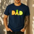 Dad Fruitarian Lover Summer Father Fruit Slice Men's Casual T-Shirt Navy