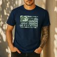 Dad Grandpa Great Grandpa Veteran Fathers Day Great Grandpa Men's Casual T-Shirt Navy