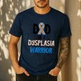 Dad Of A Hip Dysplasia Warrior Beige Blue Hip Dysplasia Men's Casual T-Shirt Navy