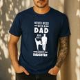 Dad Who Has a Karate Daughter Dad & Daughter Men's Casual T-Shirt Navy