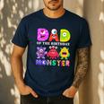 Dad Little Monster Kids 1st Birthday Party Family Monster Small Men's Casual T-Shirt Navy