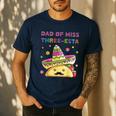 Dad Of Miss Three-Esta Mexican Fiesta 3rd Birthday Outfit Men's Casual T-Shirt Navy