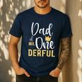Dad Of Mr Onederful 1st Birthday First One-Derful Matching Men's Casual T-Shirt Navy