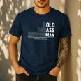 Dad Old Man Grandpa Gag Birthday Fathers Day Dad Men's Casual T-Shirt Navy