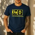 Dad Periodic Table Of Elements Men's Casual T-Shirt Navy Dad Periodic Table Of Elements Men's Casual T-Shirt Navy