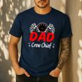 Dad Pit Crew Chief Racing Birthday Childs Party Fun Men's Casual T-Shirt Navy Dad Pit Crew Chief Racing Birthday Childs Party Fun Men's Casual T-Shirt Navy