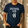 Dad Retro Distressed Grateful Dad Men's Casual T-Shirt Navy Dad Retro Distressed Grateful Dad Men's Casual T-Shirt Navy