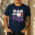 Dad Rookie Of Year 1st Birthday Baseball Theme Matching Men's Casual T-Shirt Navy