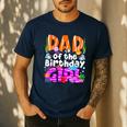 Dad Under Sea Birthday Party Girls Ocean Sea Animals Themed Men's Casual T-Shirt Navy