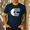 Dad Shirt Measure Cut Swear Handyman Father Day Tshirt Men's Casual T-Shirt Navy
