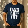 Dad Sons First Hero Daughter Love For Father's Day Men's Casual T-Shirt Navy Dad Sons First Hero Daughter Love For Father's Day Men's Casual T-Shirt Navy