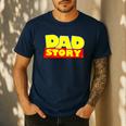 Dad Story Men's Casual T-Shirt Navy