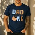 Dad Of The Sweet One Cookies And Milk 1st Birthday Party Men's Casual T-Shirt Navy Dad Of The Sweet One Cookies And Milk 1st Birthday Party Men's Casual T-Shirt Navy