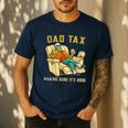 Dad Tax Graphic Tee Fathers Day Men's Casual T-Shirt Navy