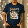 Dad Of The Two Wild Animal Safari 2Nd Birthday Party Men's Casual T-Shirt Navy