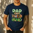 Dad Of The Wild One Birthday Family Matching Party Decor Men's Casual T-Shirt Navy Dad Of The Wild One Birthday Family Matching Party Decor Men's Casual T-Shirt Navy