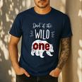 Dad Of The Wild One Shirt Bear Lumberjack 1st Birthday Tee Men's Casual T-Shirt Navy