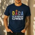 Dada 1st Birthday Cowboy Western Dada Birthday Boy Men's Casual T-Shirt Navy