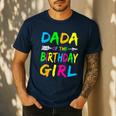 Dada Of The Birthday Girl Retro 80's Party Shirt Men's Casual T-Shirt Navy Dada Of The Birthday Girl Retro 80's Party Shirt Men's Casual T-Shirt Navy