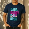Dada Daddy Dad Bruh Baseball Drip Ice Cream Dad Bruh Men's Casual T-Shirt Navy