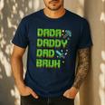 Dada Daddy Dad Bruh Father's Day Game Pixel Men's Casual T-Shirt Navy