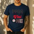 Dada Of The Fast One Car Racing Dad 1St Birthday Boy Men's Casual T-Shirt Navy