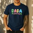 Dada Saurus Kids Dinosaur Birthday Party Family Matching Men's Casual T-Shirt Navy