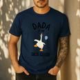 Dada Of The Silly Goose First Birthday Family Matching Men's Casual T-Shirt Navy