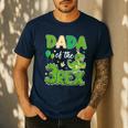 Dada Of The Three Rex Birthday Dinosaur Family Matching Men's Casual T-Shirt Navy