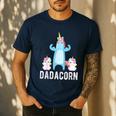 Dadacorn Unicorn Lover Tee For Papa Dad And Kid Men's Casual T-Shirt Navy