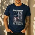 Daddd Gun Dads Against Daughters Dating Democrats On Back Men's Casual T-Shirt Navy