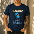 Daddio Of The Patio Fathers Day BBQ Grill Dad Men's Casual T-Shirt Navy