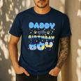Daddy Of The Bday Boy Blue Dog Theme Party Family Matching Men's Casual T-Shirt Navy