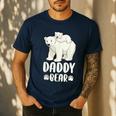 Daddy Bear And Cub Polar Bear Men's Casual T-Shirt Navy