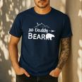 Daddy Bear Shirt Matching Family Mama Papa Bear Camping Men's Casual T-Shirt Navy