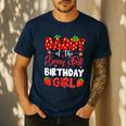 Daddy Of The Berry First Birthday Of Girl Strawberry Men's Casual T-Shirt Navy