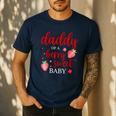 Daddy Of A Berry Sweet One Strawberry Baby First Birthday Men's Casual T-Shirt Navy