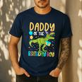 Daddy Of The Birthday Boy Family Matching Dinosaur Squad Men's Casual T-Shirt Navy Daddy Of The Birthday Boy Family Matching Dinosaur Squad Men's Casual T-Shirt Navy