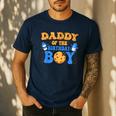 Daddy Of The Birthday Boy Milk And Cookies Lover Men's Casual T-Shirt Navy Daddy Of The Birthday Boy Milk And Cookies Lover Men's Casual T-Shirt Navy